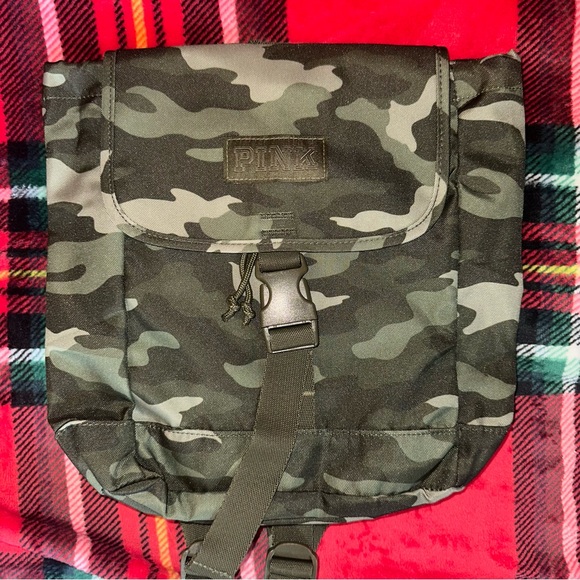 PINK Victoria's Secret Camouflage Mini Backpack New - Picture 1 of 3